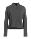 European Culture Woman Blazer Lead Size Xl Cotton, Lyocell In Grey