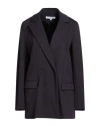 European Culture Woman Blazer Midnight Blue Size S Viscose, Polyamide, Elastane, Cotton In Blue