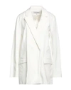 European Culture Woman Blazer Off White Size S Viscose, Polyamide, Elastane, Cotton