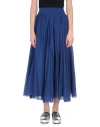 European Culture Woman Maxi Skirt Blue Size Xs Cotton, Lycra