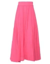 European Culture Woman Maxi Skirt Fuchsia Size M Cotton, Lycra In Pink