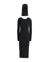 European Culture Woman Midi Dress Black Size M Cotton, Wool