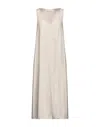 European Culture Midi Dresses In Grey