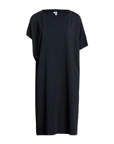 European Culture Woman Short Dress Navy Blue Size Xs Cotton