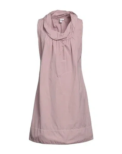 European Culture Woman Short Dress Pastel Pink Size Xs Cotton