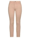 European Culture Woman Pants Camel Size 31 Cotton, Polyester, Elastane In Beige