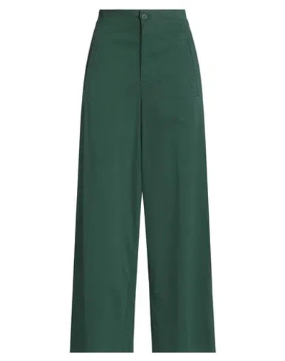 European Culture Woman Pants Green Size 29 Modal, Cotton, Elastane