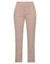 European Culture Woman Pants Light Brown Size Xs Modal, Cotton, Elastane In Beige