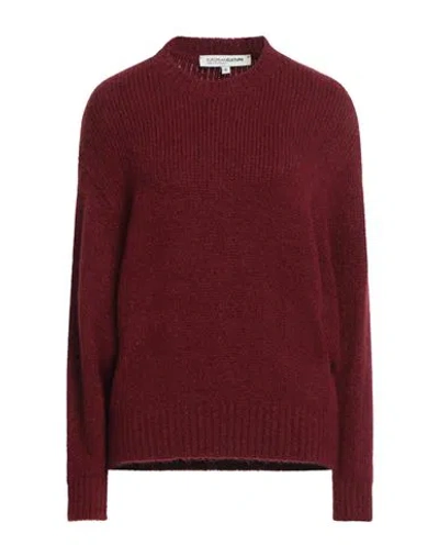 European Culture Woman Sweater Burgundy Size Xl Acrylic, Polyamide, Virgin Wool, Elastane In Red