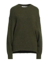 European Culture Woman Sweater Military Green Size Xl Acrylic, Polyamide, Virgin Wool, Elastane In Green