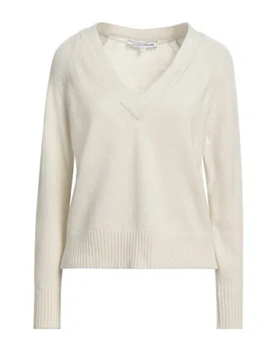 European Culture Woman Sweater Off White Size L Wool, Viscose, Polyamide, Cashmere