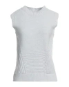 European Culture Woman Sweater Sky Blue Size L Wool, Viscose, Polyamide, Cashmere