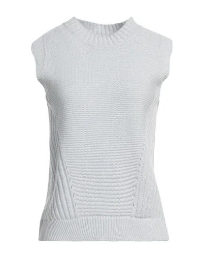 European Culture Woman Sweater Sky Blue Size L Wool, Viscose, Polyamide, Cashmere