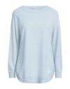 European Culture Woman Sweater Sky Blue Size Xs Wool, Viscose, Polyamide, Cashmere In Blue