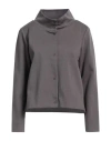 European Culture Woman Sweatshirt Lead Size S Viscose, Polyamide, Elastane In Grey