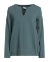 European Culture Woman Sweatshirt Slate Blue Size Xs Cotton, Elastane In Blue