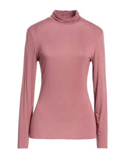 European Culture Woman T-shirt Antique Rose Size Xl Viscose, Elastane In Pink