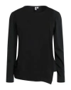 European Culture Woman T-shirt Black Size M Cotton, Silk, Elastane