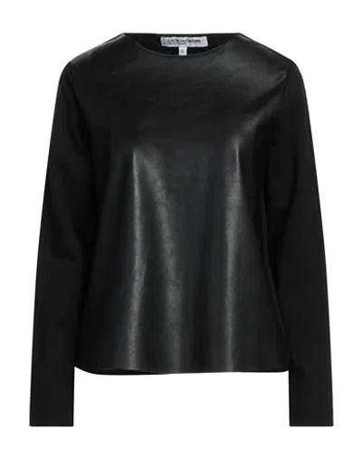 European Culture Woman T-shirt Black Size S Viscose, Polyamide, Polyester, Polyurethane, Elastane