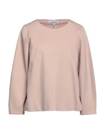 European Culture Woman T-shirt Blush Size M Viscose, Polyamide, Elastane In Pink