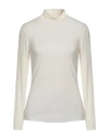 European Culture Woman T-shirt Cream Size Xl Viscose, Elastane In White
