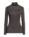 European Culture Woman T-shirt Dark Brown Size Xs Viscose, Elastane