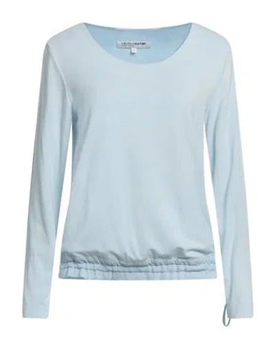 European Culture Woman T-shirt Sky Blue Size Xl Bamboo, Viscose, Elastane, Rubber