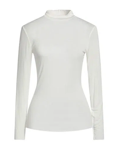 European Culture Woman T-shirt White Size S Viscose, Elastane