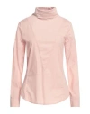 European Culture Woman Top Blush Size L Cotton, Elastane In Pink