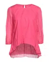 European Culture Blouses In Magenta
