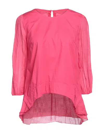European Culture Blouses In Magenta