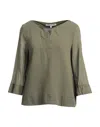 European Culture Blouses In Green