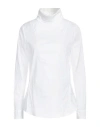 European Culture Woman Top White Size L Cotton, Elastane In White