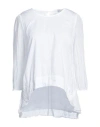 European Culture Woman Top White Size Xl Cotton, Rayon, Elastane