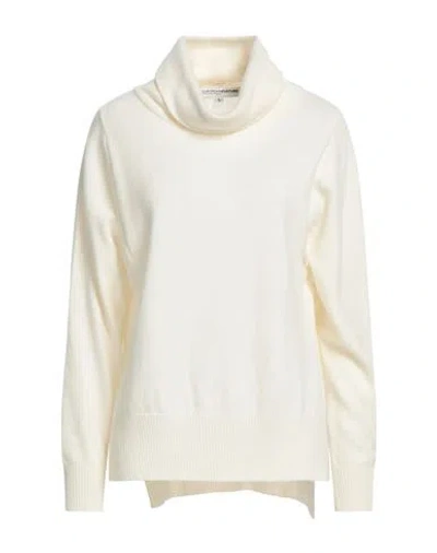 European Culture Woman Turtleneck Off White Size L Wool, Viscose, Polyamide, Cashmere