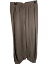 European Culture Women's Wide Leg Pants In Khaki In Brown