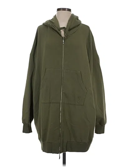Pre-owned European Culture Zip Up Hoodie In Green