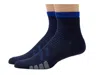 Eurosock Bike Quarter Compression Socks Unisex Small Navy Stretch 2-pack Vsq140 In Blue
