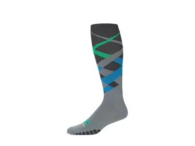 Eurosock Graduated Compression Multi Stripe Otc Crew Cut Socks Shoes Diamond Grey: Xl (us Men's Shoe 13.5-16)