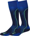 Eurosock Ski Silver Supreme 3211 Unisex Blue Knee Highs Socks 2-pk Buu487 In Blue