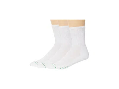 Eurosock Slam Silver Crew 3-pack Crew Cut Socks Shoes White: Xl (us Men's Shoe 11-14)