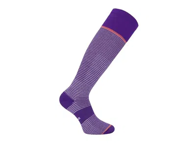 Eurosock Thermobase Ski 2-pack Women's Quarter Length Socks Shoes Purple: Lg (women's Shoe 10-12)