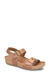 Eurosoft Cork Wedge Sandal In Luggage