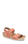 Eurosoft Cork Wedge Sandal In Mango
