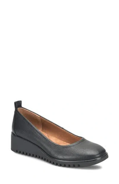 Eurosoft Darcie Wedge Flat In Black