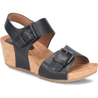 Eurosoft Emylee Wedge Sandal In Black