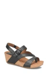 Eurosoft Evelyn Wedge Sandal In Black
