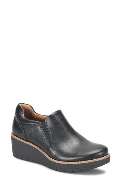 Eurosoft Fabri Wedge Slip-on In Black