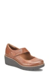 Eurosoft Franlee Mary Jane Flat In Cognac