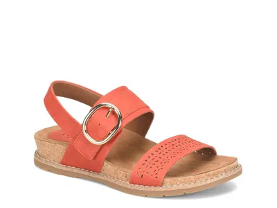 Eurosoft Garland Wedge Sandal In Orange